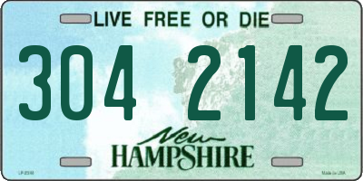 NH license plate 3042142