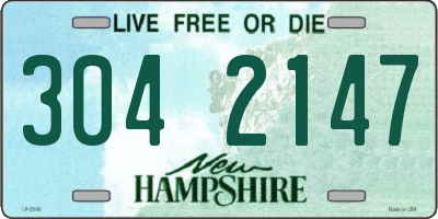 NH license plate 3042147