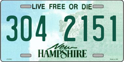 NH license plate 3042151
