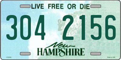 NH license plate 3042156