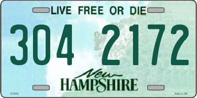 NH license plate 3042172