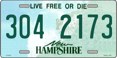 NH license plate 3042173