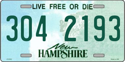 NH license plate 3042193