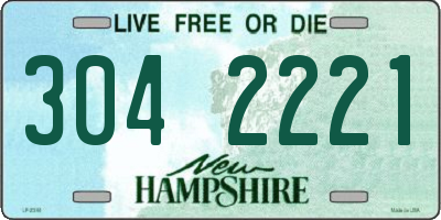 NH license plate 3042221