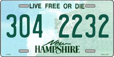 NH license plate 3042232