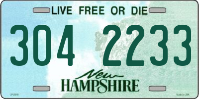 NH license plate 3042233
