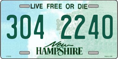 NH license plate 3042240
