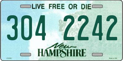 NH license plate 3042242