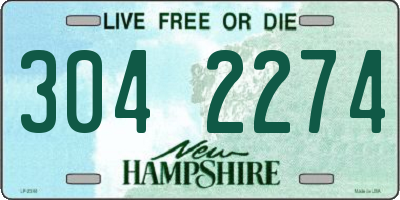 NH license plate 3042274