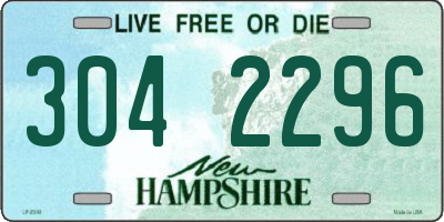 NH license plate 3042296