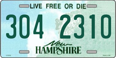 NH license plate 3042310
