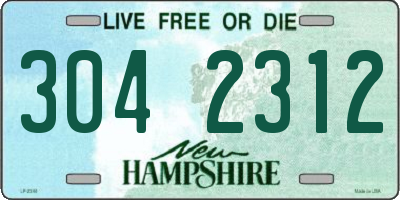 NH license plate 3042312