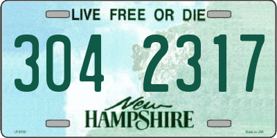 NH license plate 3042317