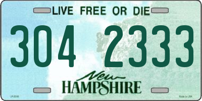 NH license plate 3042333