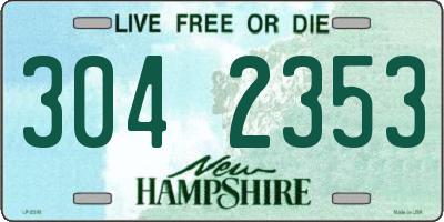 NH license plate 3042353