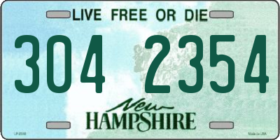 NH license plate 3042354