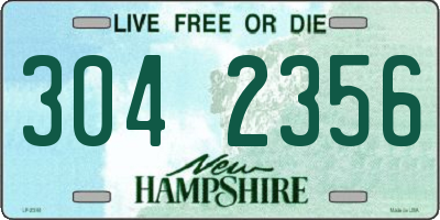 NH license plate 3042356