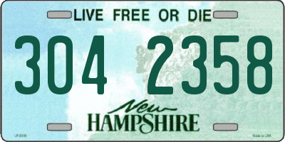 NH license plate 3042358