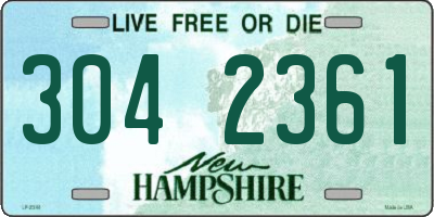 NH license plate 3042361