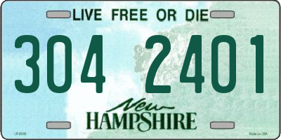 NH license plate 3042401