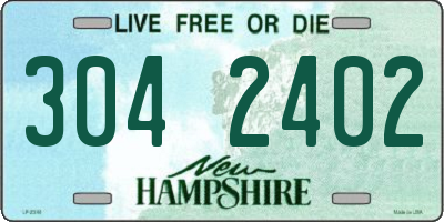 NH license plate 3042402
