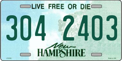 NH license plate 3042403