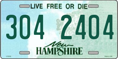 NH license plate 3042404