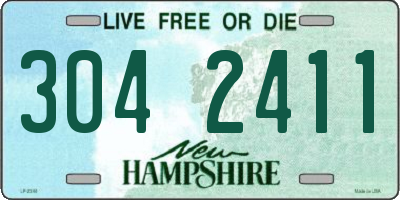 NH license plate 3042411