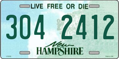 NH license plate 3042412