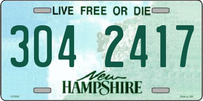 NH license plate 3042417