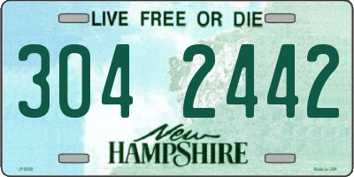 NH license plate 3042442