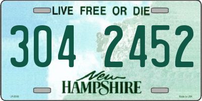 NH license plate 3042452