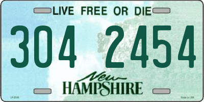 NH license plate 3042454