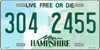 NH license plate 3042455