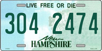NH license plate 3042474