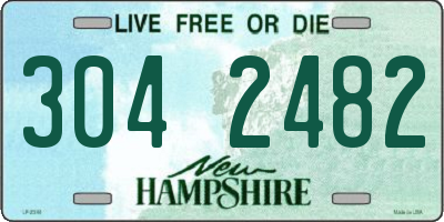 NH license plate 3042482