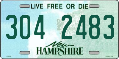 NH license plate 3042483