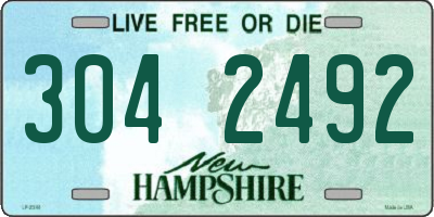 NH license plate 3042492
