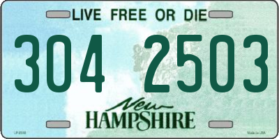 NH license plate 3042503