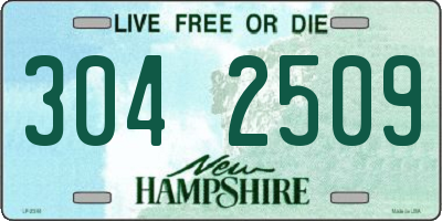 NH license plate 3042509