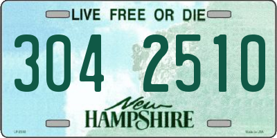 NH license plate 3042510