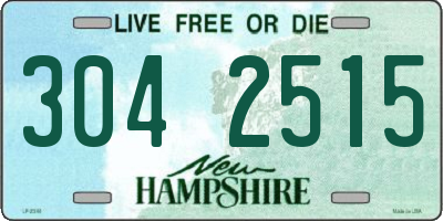 NH license plate 3042515