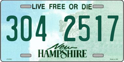 NH license plate 3042517