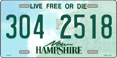 NH license plate 3042518