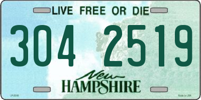 NH license plate 3042519