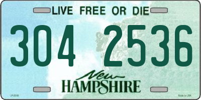 NH license plate 3042536
