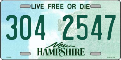 NH license plate 3042547