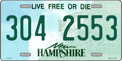 NH license plate 3042553