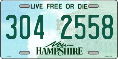 NH license plate 3042558
