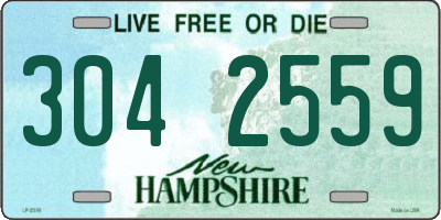 NH license plate 3042559